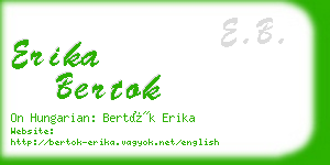 erika bertok business card